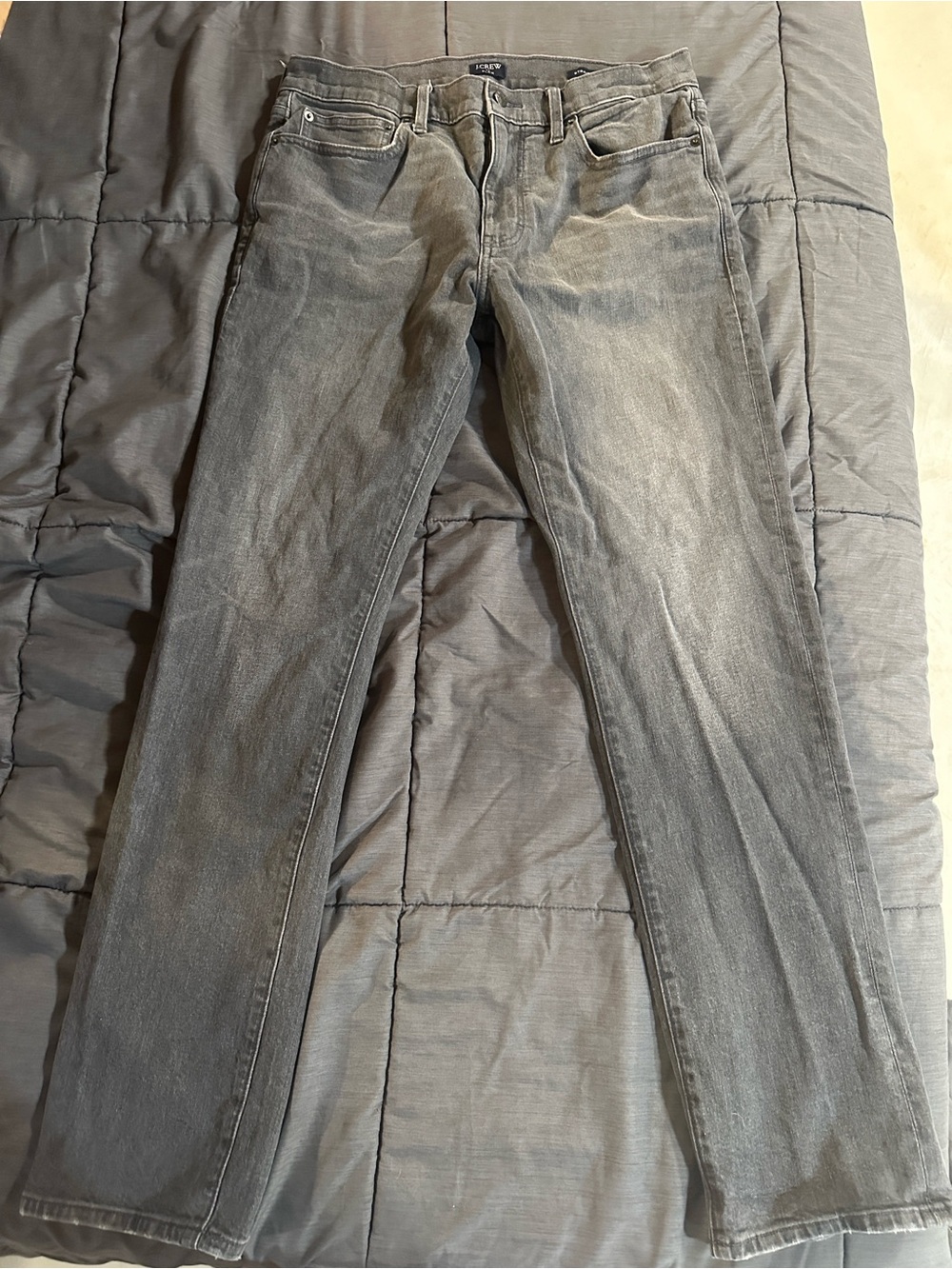J. Crew Factory Men’s Gray Straight-Leg Jeans